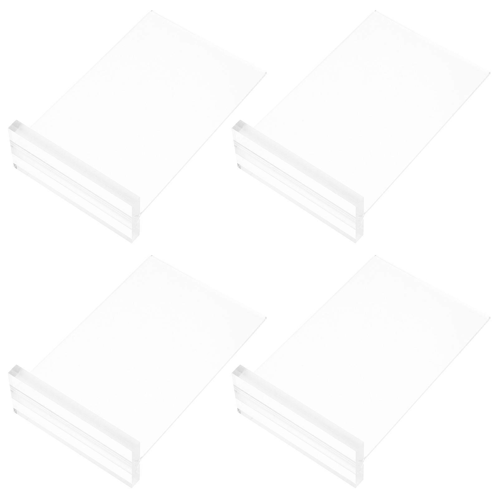 Acrylic Table Sign Holder for Home High Transparency and Lightweight Portable Clear Display Stand 4pcs