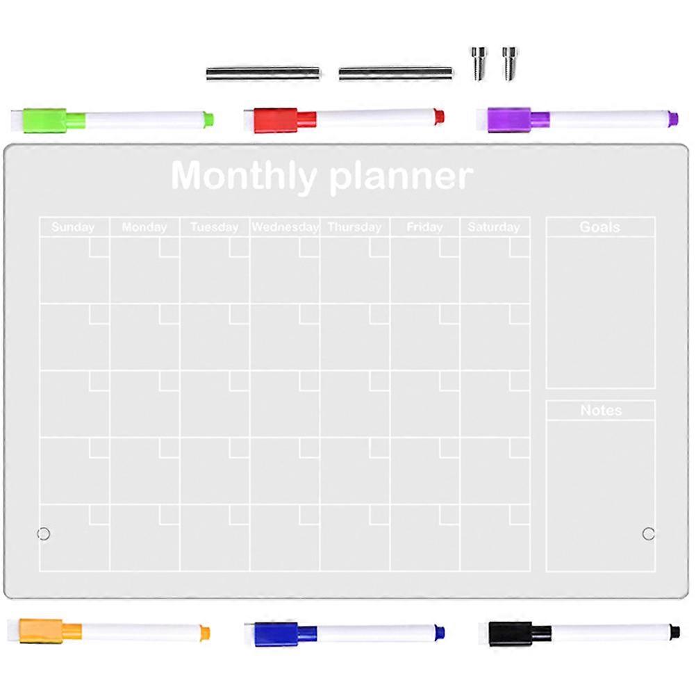Acrylic Memo Board for Writting Use 4Sets Transparent Desktop Note Board