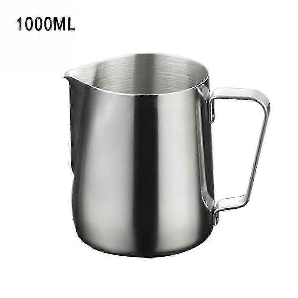 Stainless Steel Milk Jug Frothing Pitcher - S150-1000ml - Ideal for Cappuccino