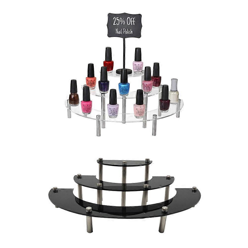 Cake Display Platter Acrylic 3 Tiers for Serving 1Pcs Black Cupcake Holder