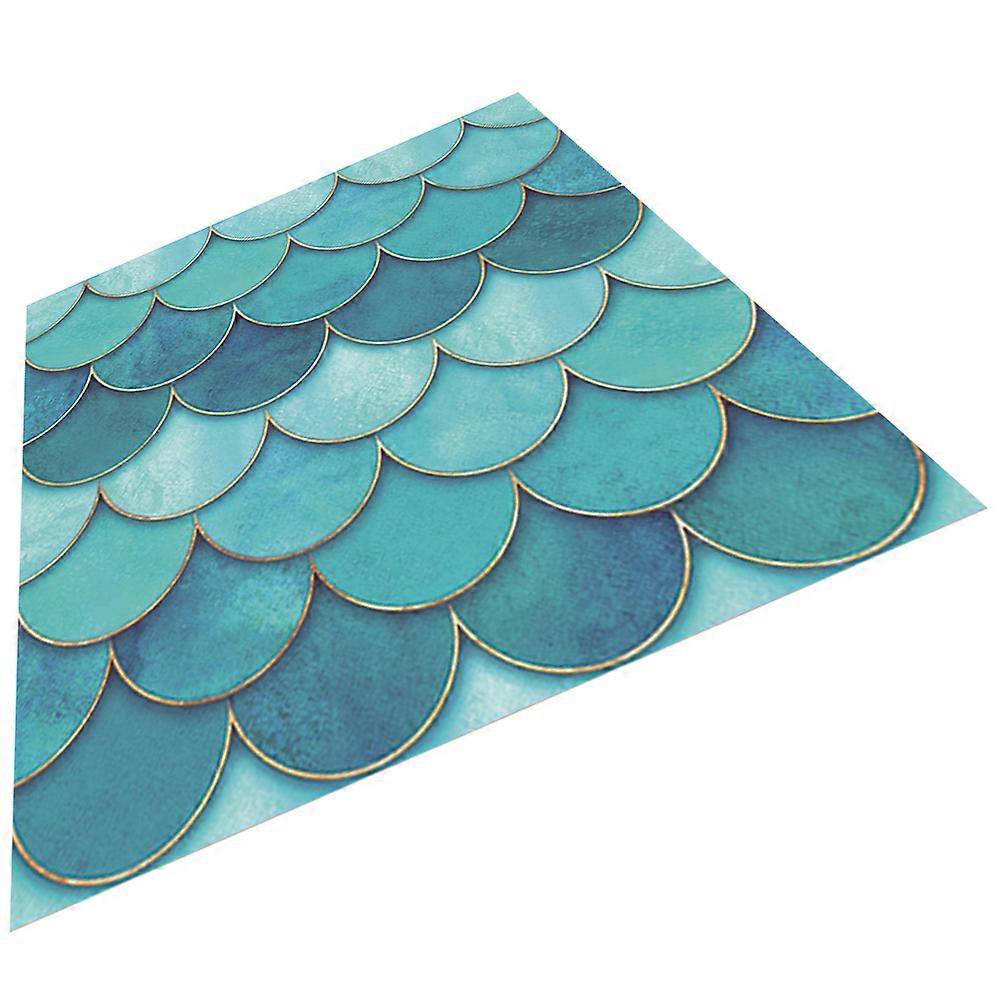 Bathroom Tile Stickers Summer Mermaid Pattern Sticker for Decoration Removable