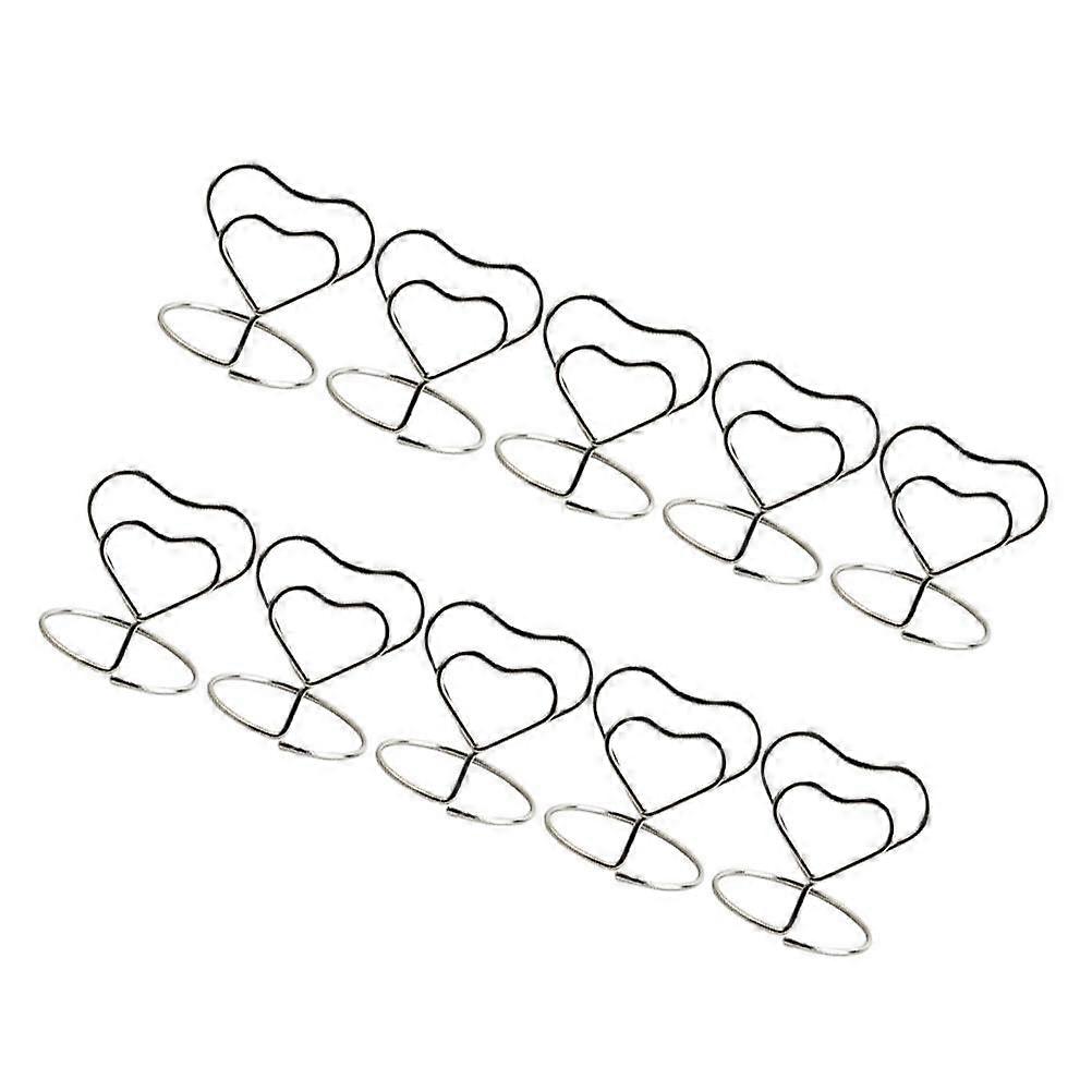 Table Number Holders Heart-Shaped Paper Clips Holder for 10Pcs