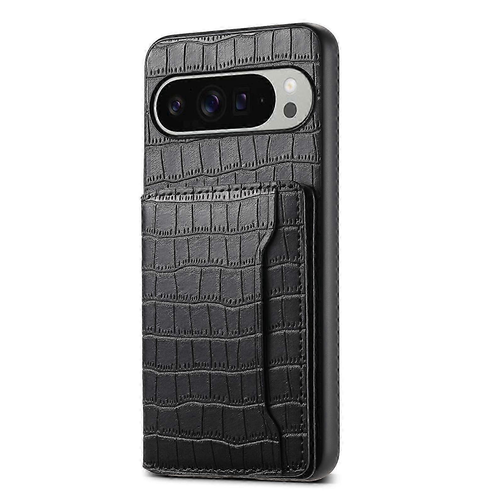 25-26 Crocodile Texture Card Bag Design Full Coverage Phone Case