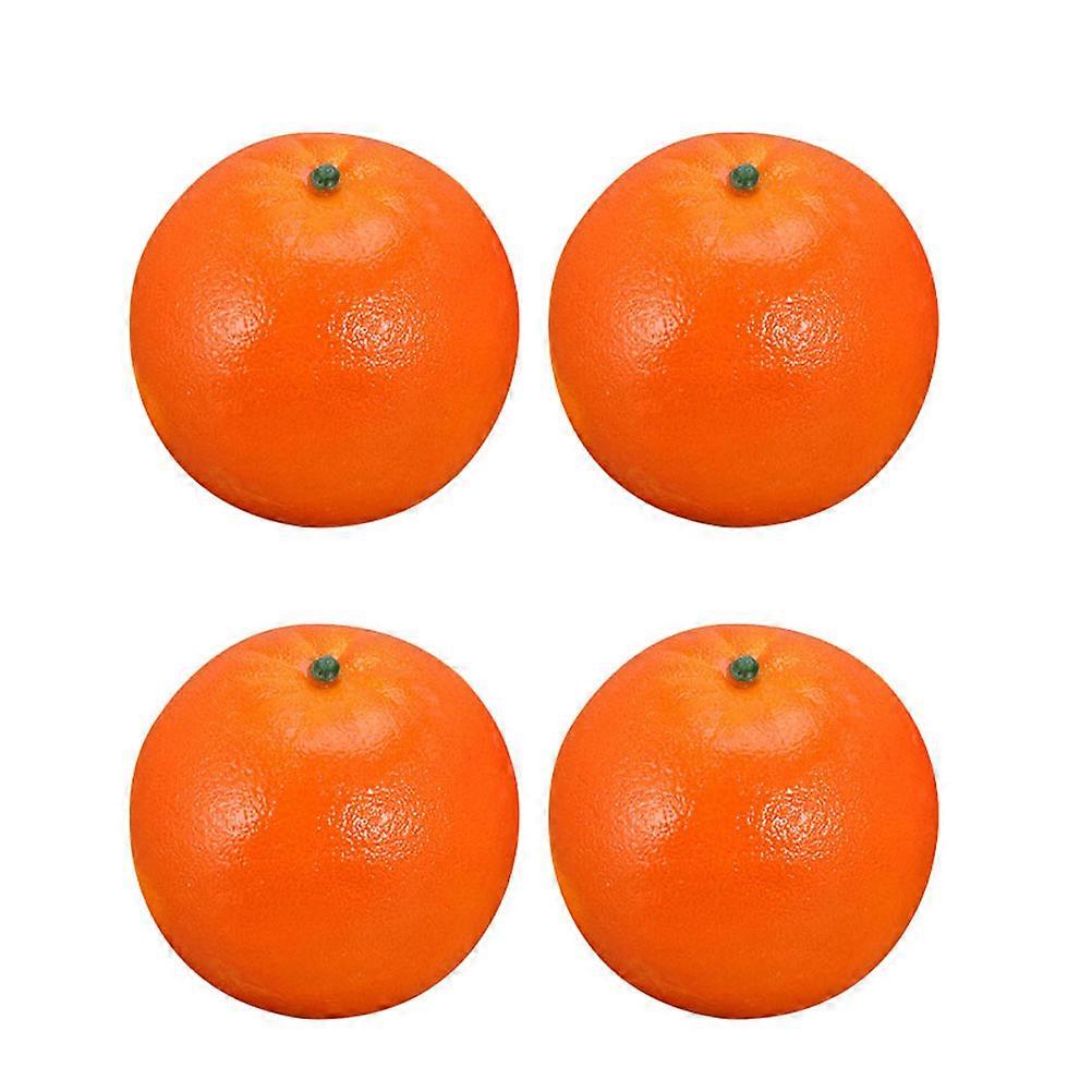 Fake Fruit Orange Plastic Fruit Decoration for Decoration 4Pcs