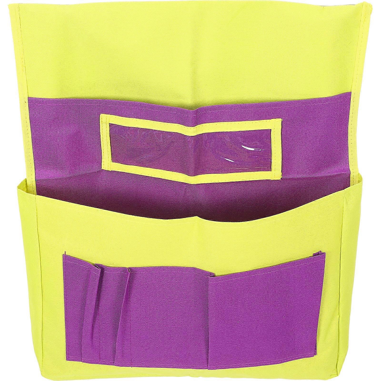 Chair Storage Pocket for Storage Use 4Pcs Multi Color Polyester School Set