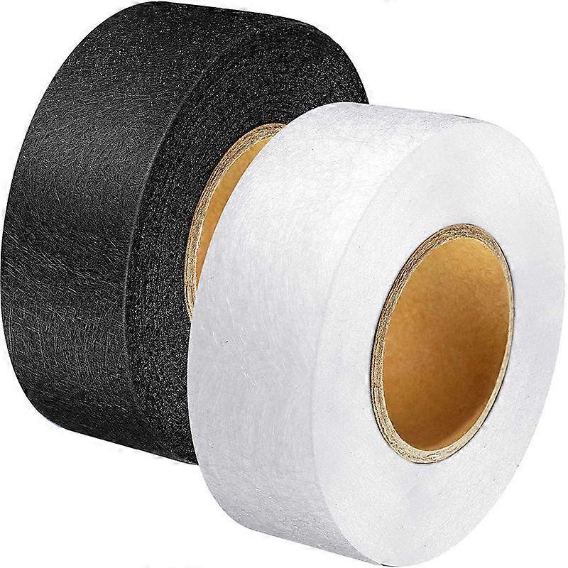 2roll Black White Double-sided Interlining Adhesive Fabric Clothes Iron On Hem Tape Interlining Web DIY Sewing Patchwork Acces