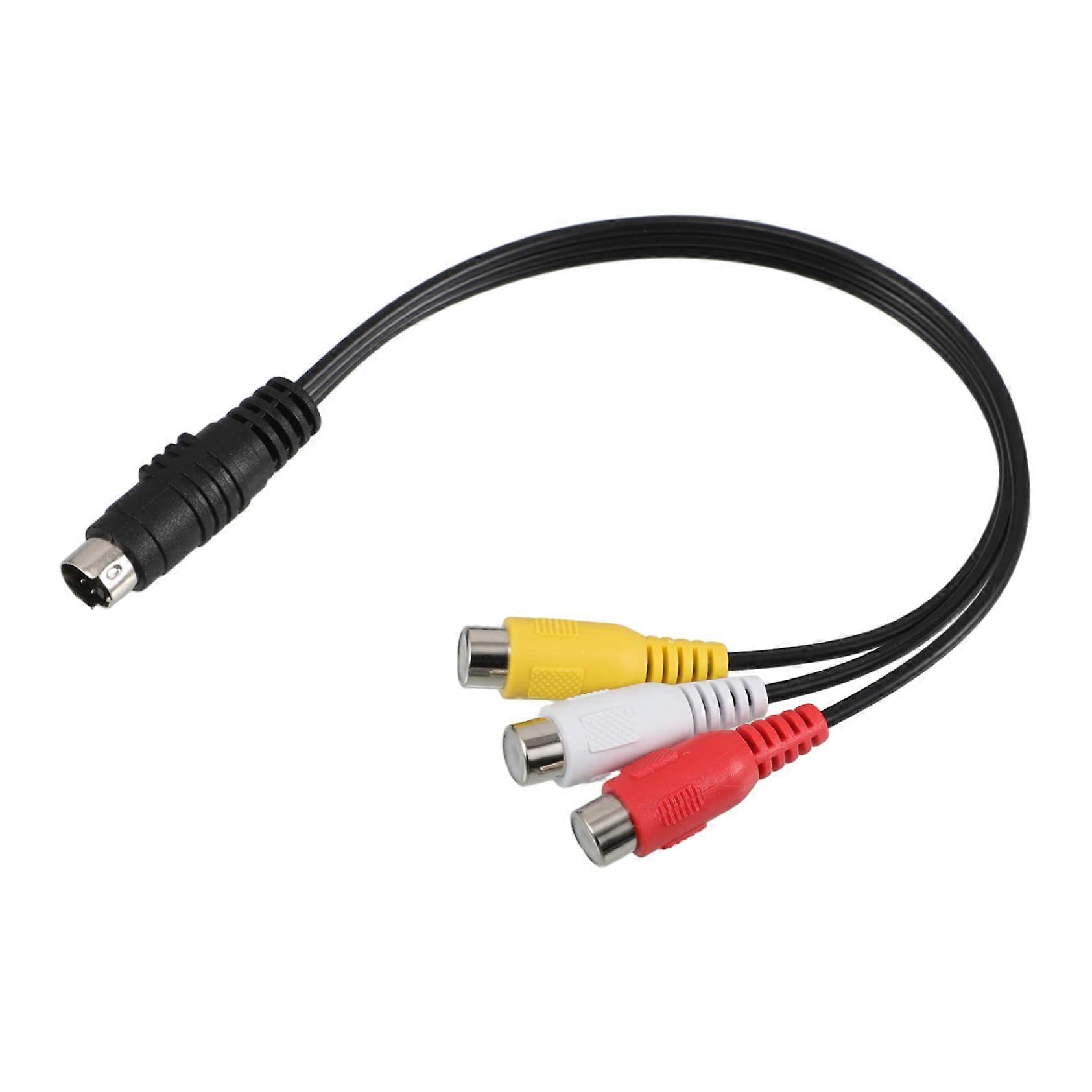 S Video to RCA Adapter Cable with MultiDevice Compatibility for TV Projector Laptop Durable Cord