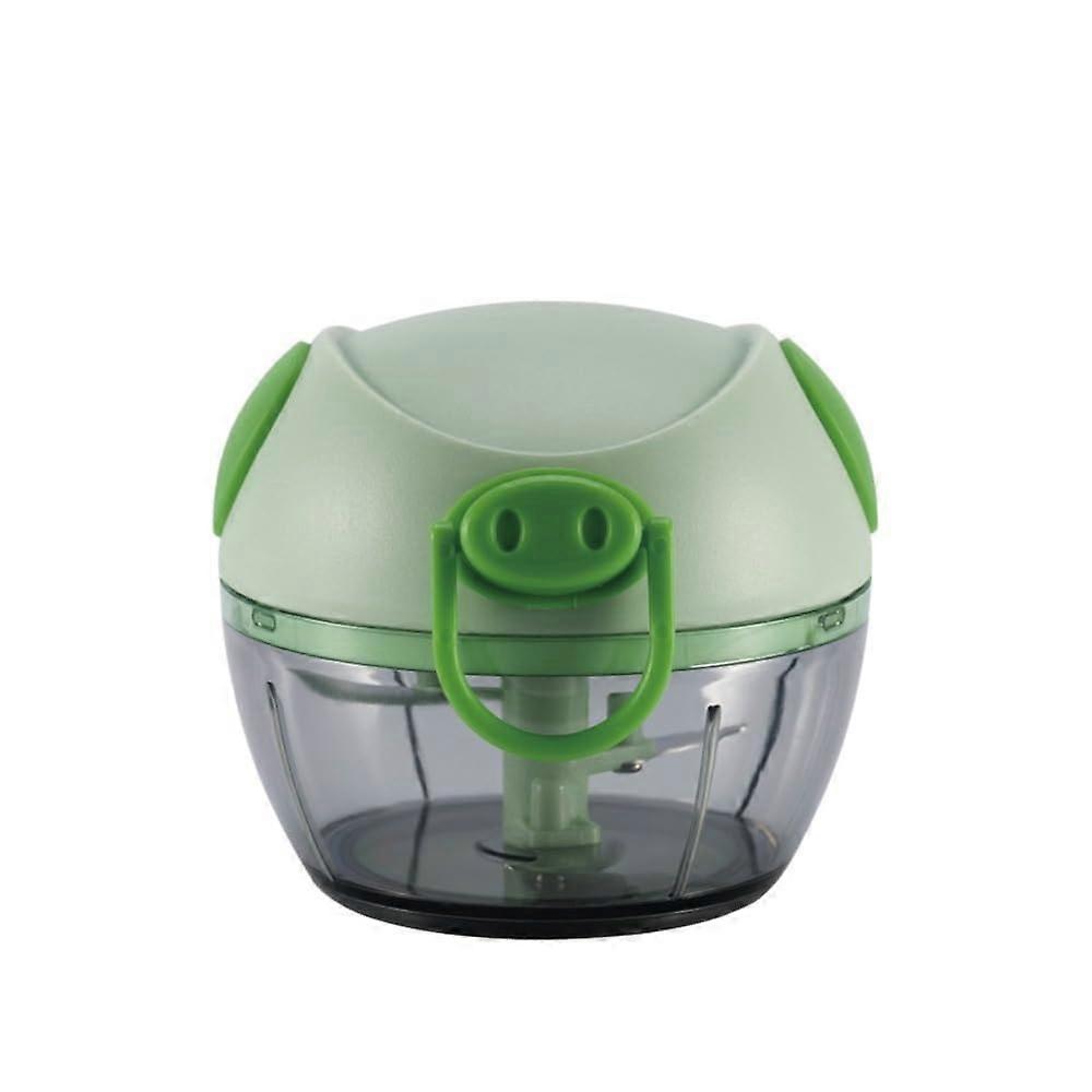 Vegetable Chopper Manual Pull Cord Sharp Blade Transparent Container for Garlic Onion Chili Ginger Green
