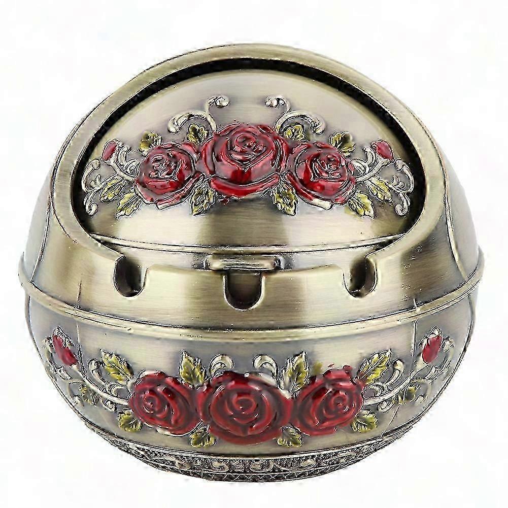 Windproof Ashtray with Rose Design