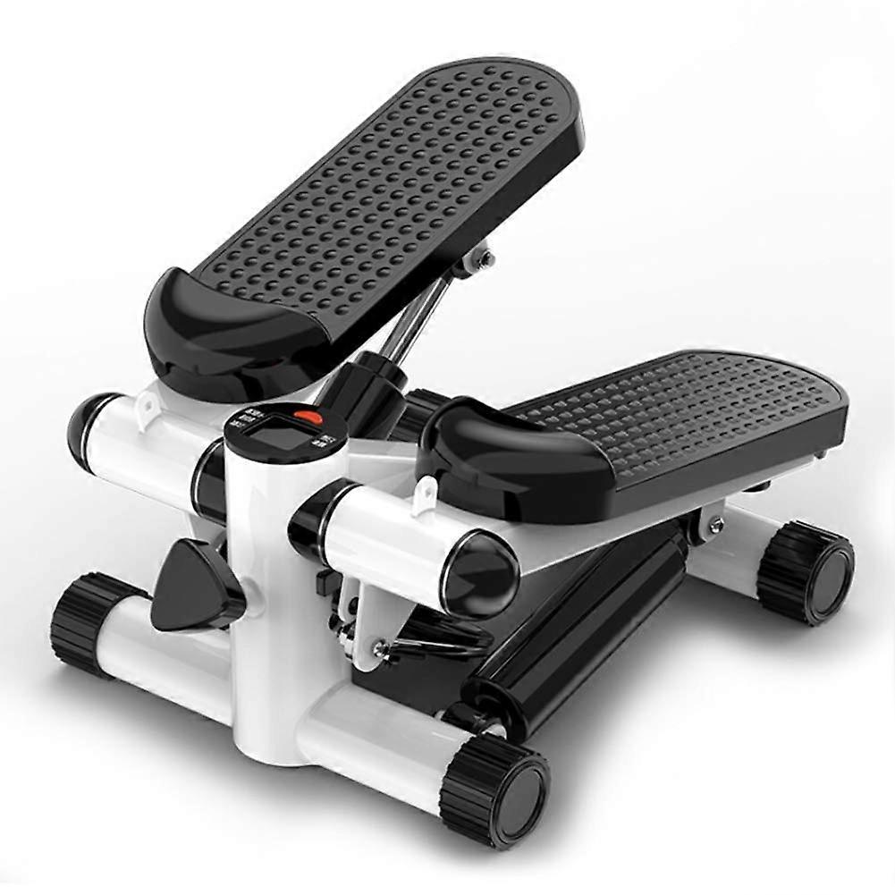 Mini Hydraulic Stepper Elliptical with LCD Display Adjustable Resistance and NonSlip Pedals