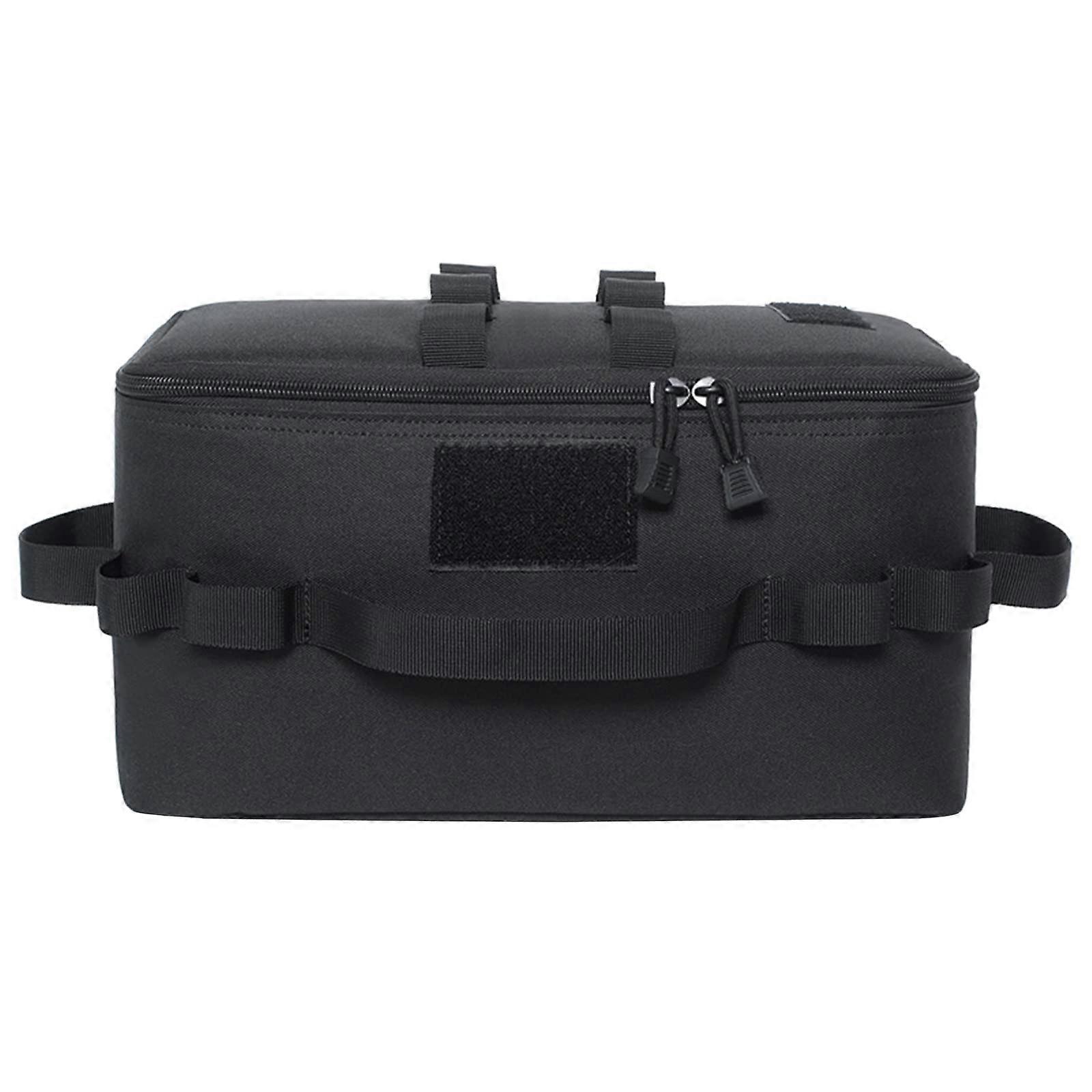 Camping Storage Bag Black MultiFunctional Outdoor Camping Organizer with Expandable Capacity