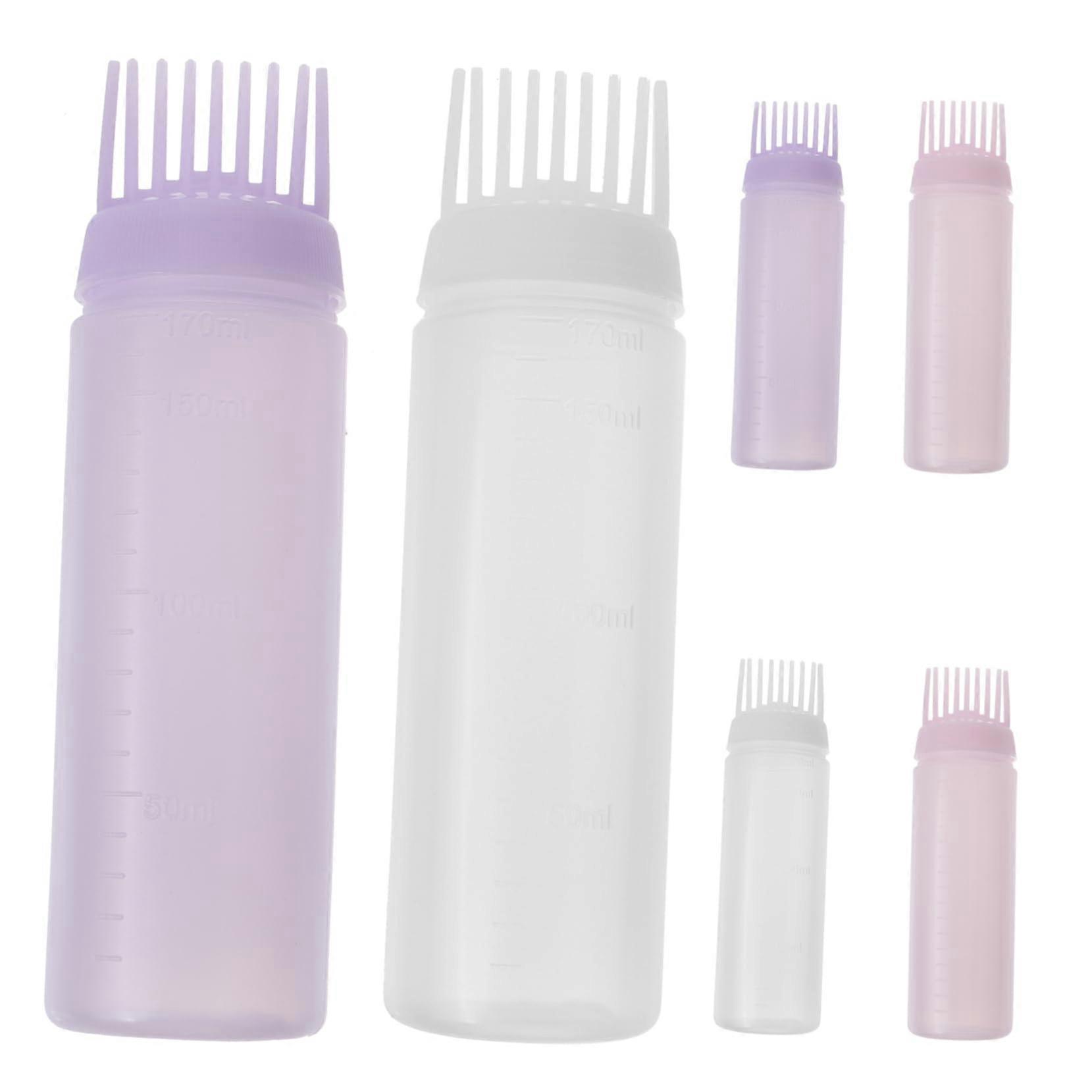 6pcs Hair Dye Applicator Bottle with Comb Tip for Precise Root Touch Up and LowMess Coloring
