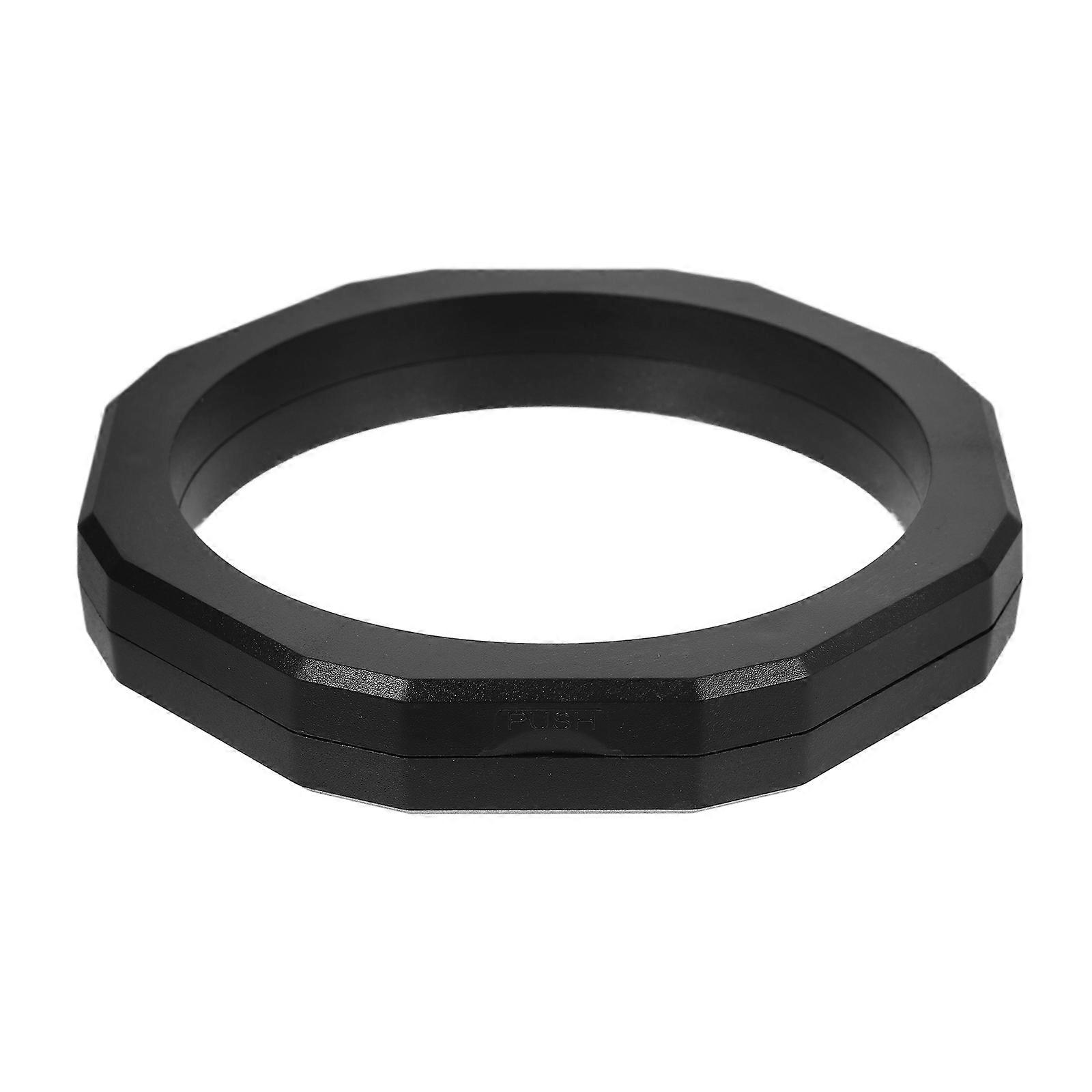 Floating Frame Display Case Jewelry Box Circular Shape Black .8cm Diameter Enclose Items 1Set