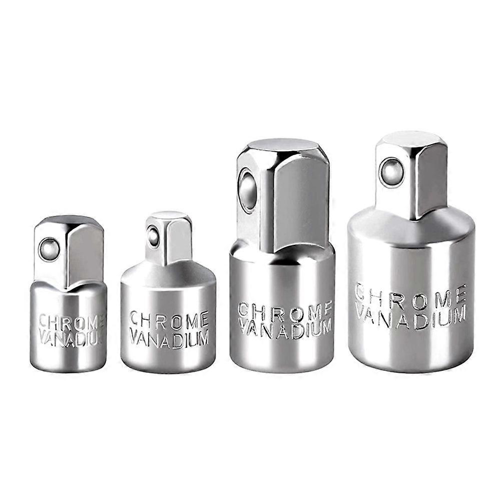 4Pcs Drive Socket Adapter Converter Reducer Air Impact Socket Wrenches Electric Wrench Tool Adapter Hand Tools Silver