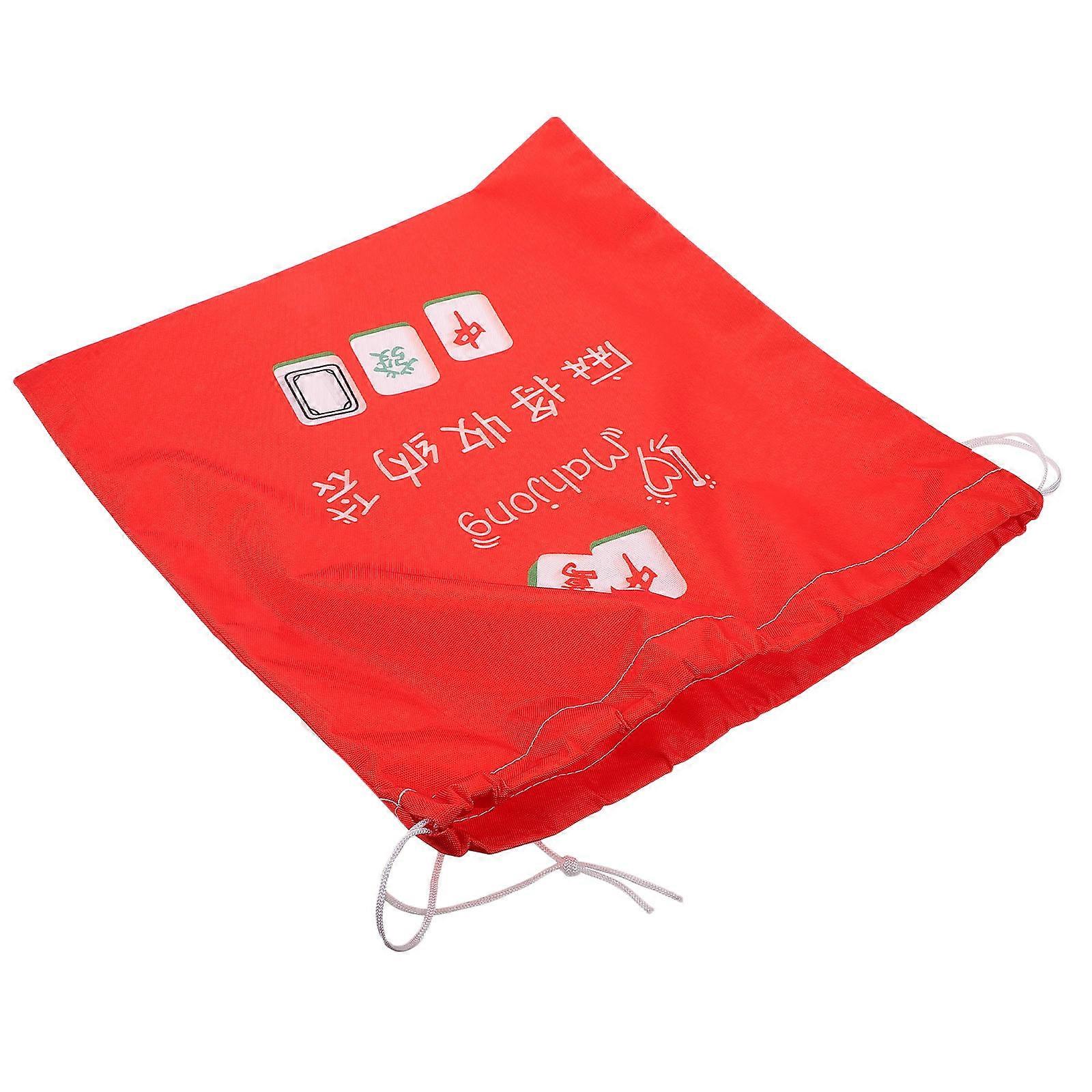 Portable Mahjong Storage Bag with Drawstring for Easy Mahjong Tile Carrying
