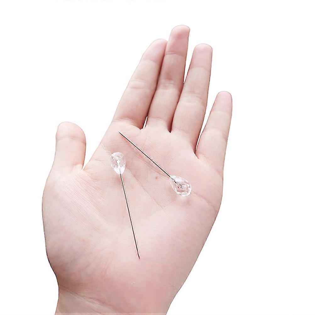 Rhinestone Locating Pear Shaped Needle for Craft Decoration 100Pcs Set