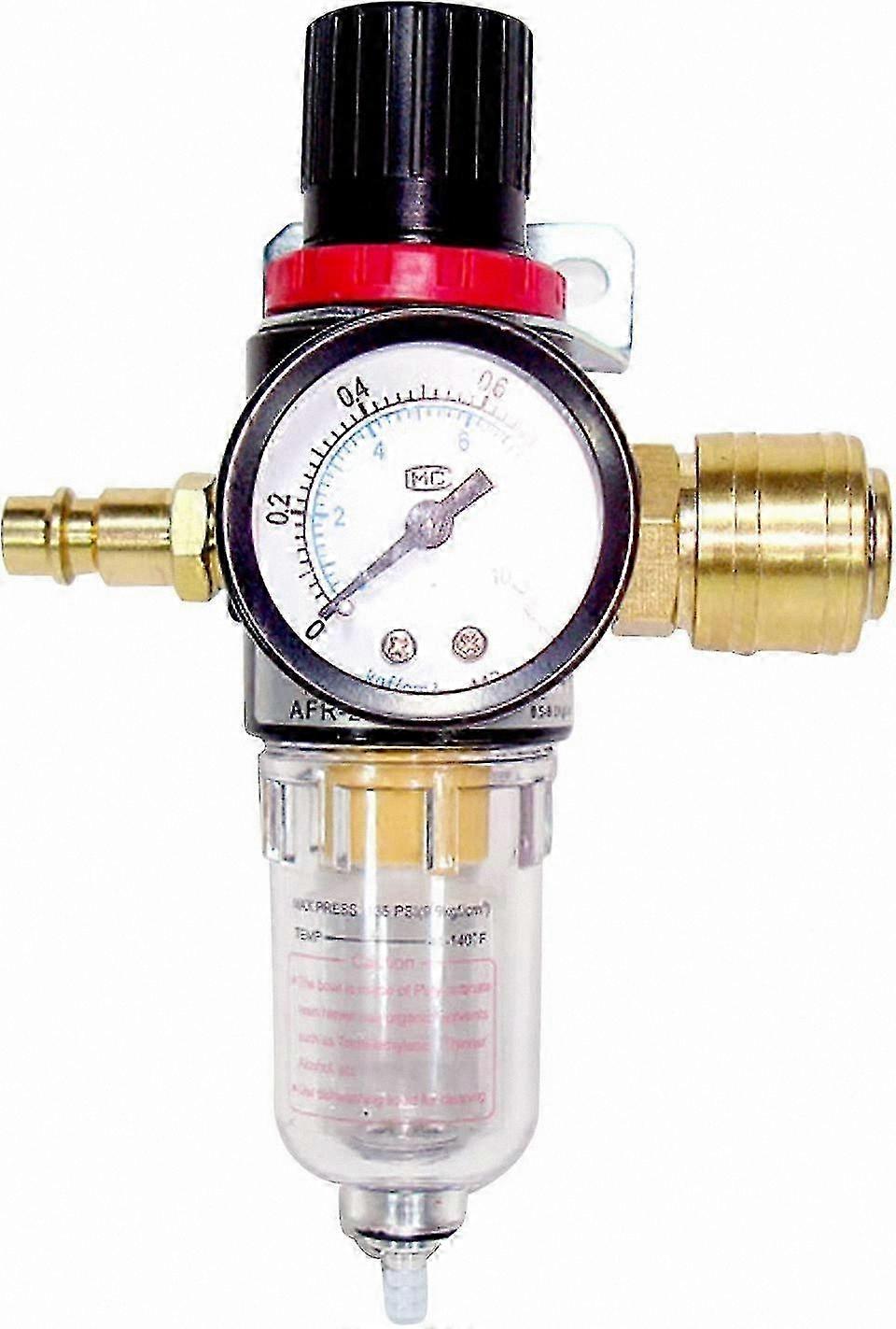 1/4" Air Compressor Filter Regulator Water Separator with Quick Coupling