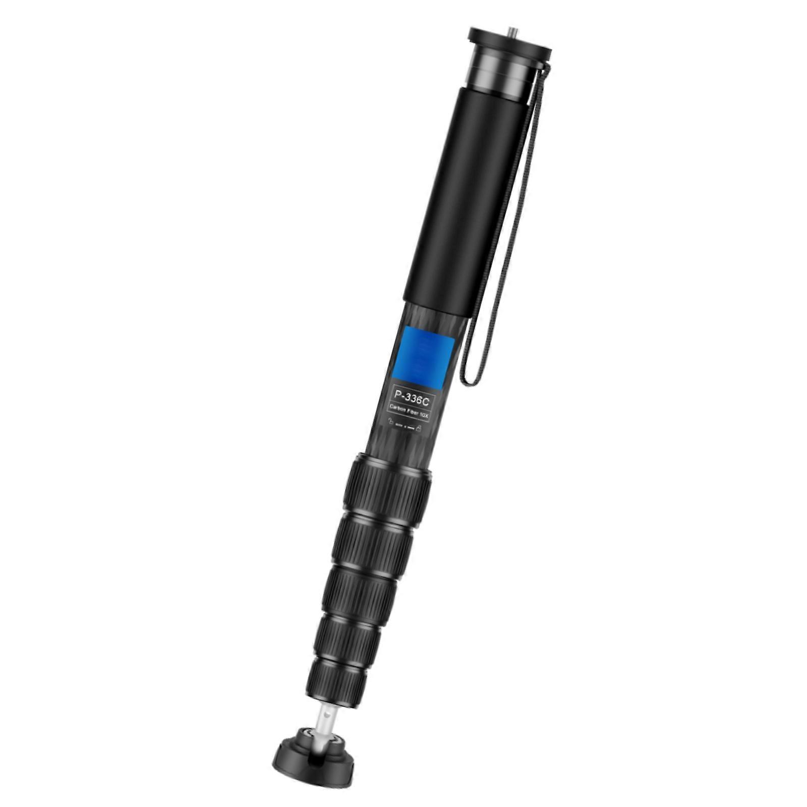 Travel Carbon Fiber Monopod With 1/4 3/8 Adapter Screw Interfaces For Cameras Microphones And Phones Multicolor