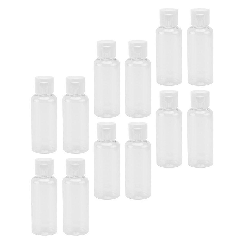 Portable Sub Bottle Plastic Empty Bottles for Storage 25Pcs White Pet