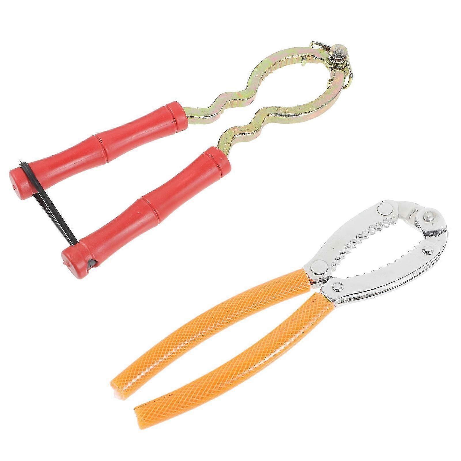 2 Pcs Nutcracker Grabber Crackers Opener Tool Hard Shell Nutcrackers Cast Irono