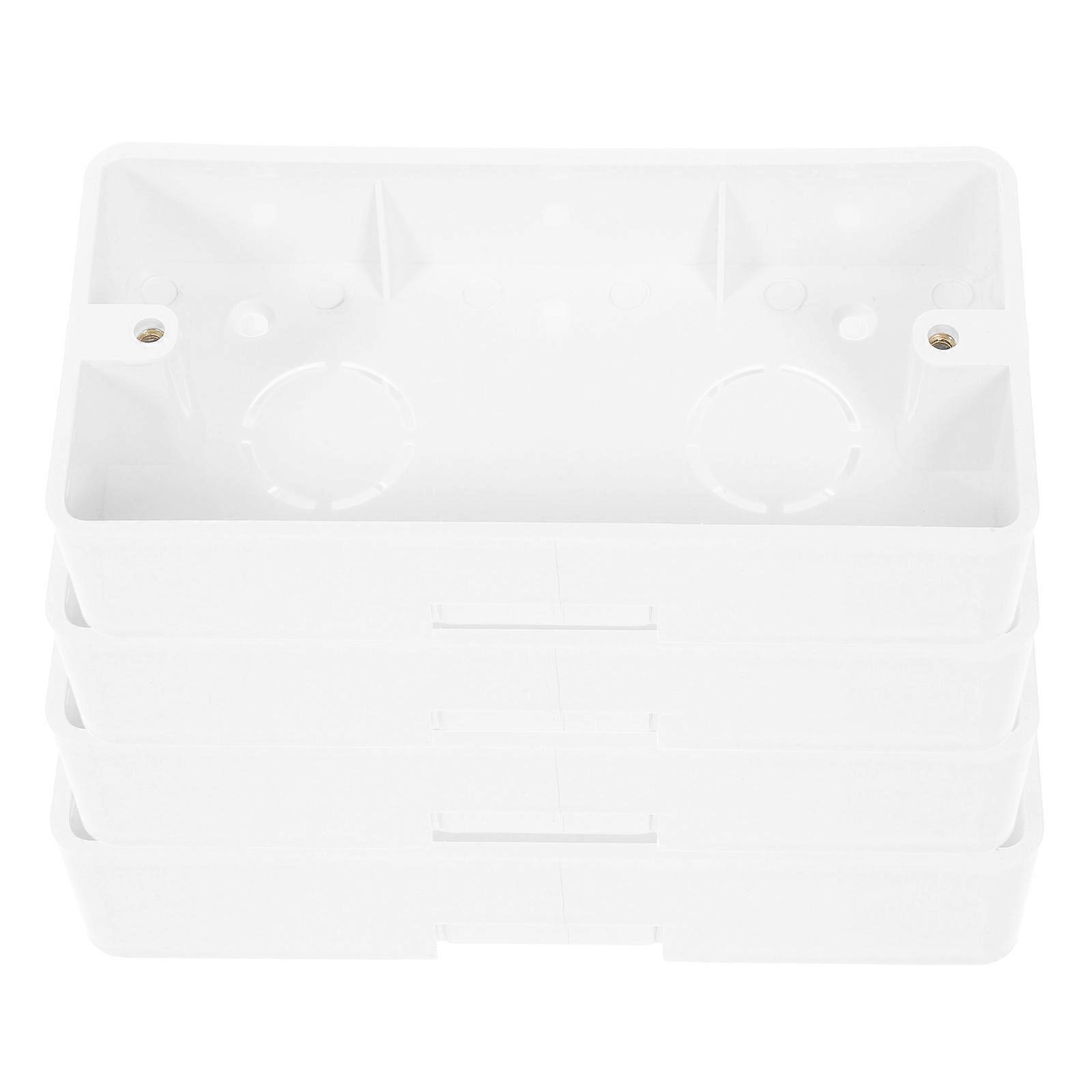Electrical Junction Box for Wiring 4Pcs PVC Surface Mount Wall Socket Box