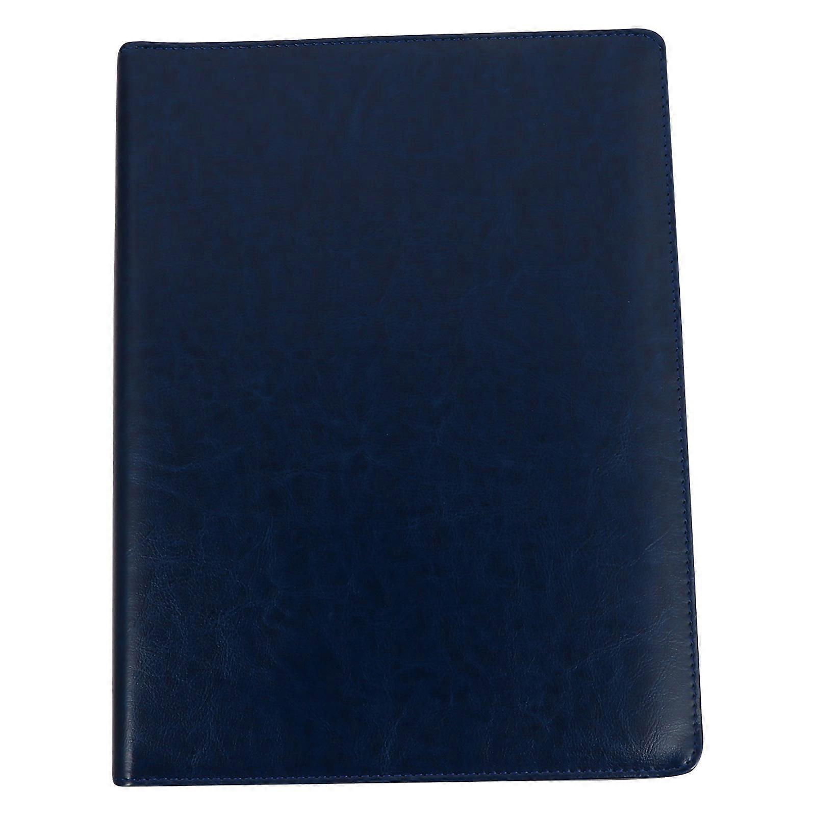 PU A4 documentenmap, multifunctionele map voor opslag, 1 stuk, blauw