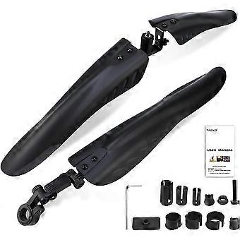 TAGVO Bike Mudguard Set for 24/26/275 inch 3 Parts-Universal Full Cover Thicken Widen Bicycle Fenders Set Mountain Bike Front and Rear Mud Guard Adjus