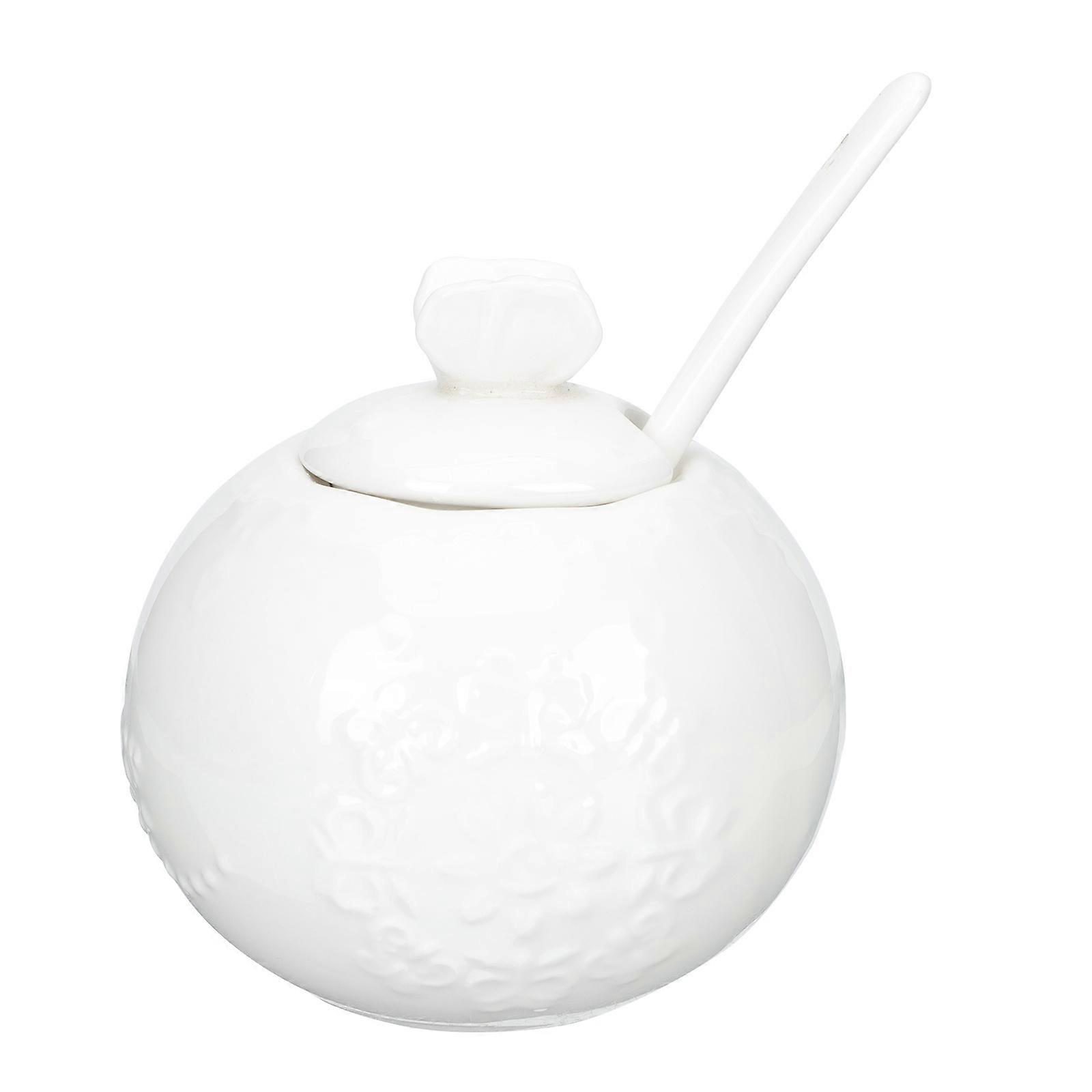 Ceramic Sugar Jar Practical Storage Container for Kitchen 1Set