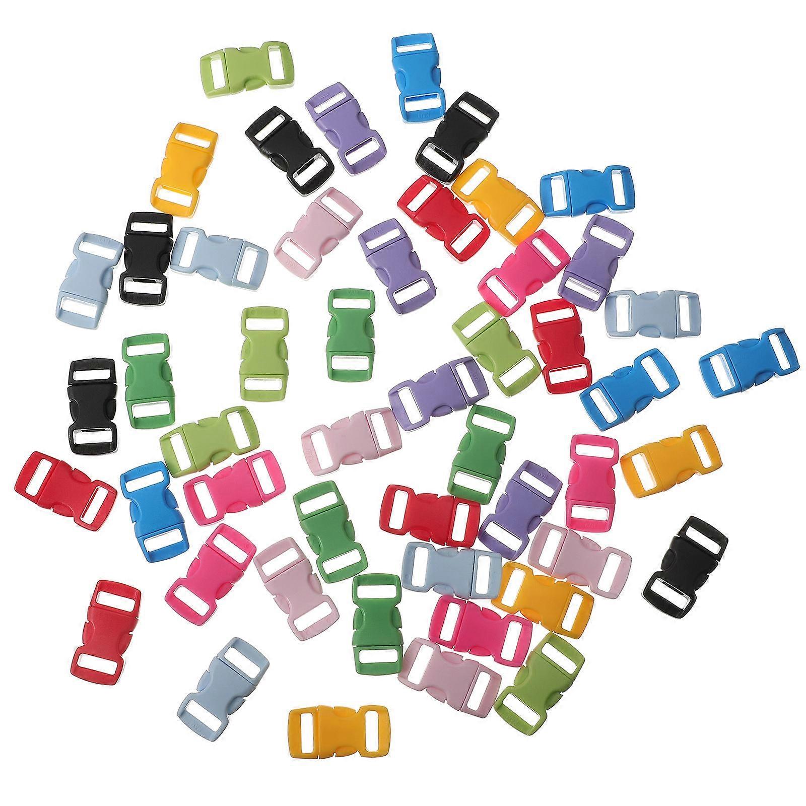 Assorted Color Plastic Buckles for Backpack Strap Use 50Pcs Pack