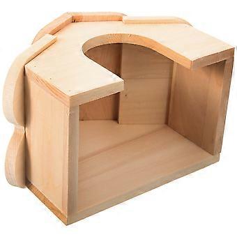 Maison de hamster Cachette de petits animaux Maison en bois de chinchilla Maison d’écureuil