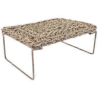 Bearded Dragon Lounger Bed for Rest and Play 2Pcs Iron Frame Woven Lounger