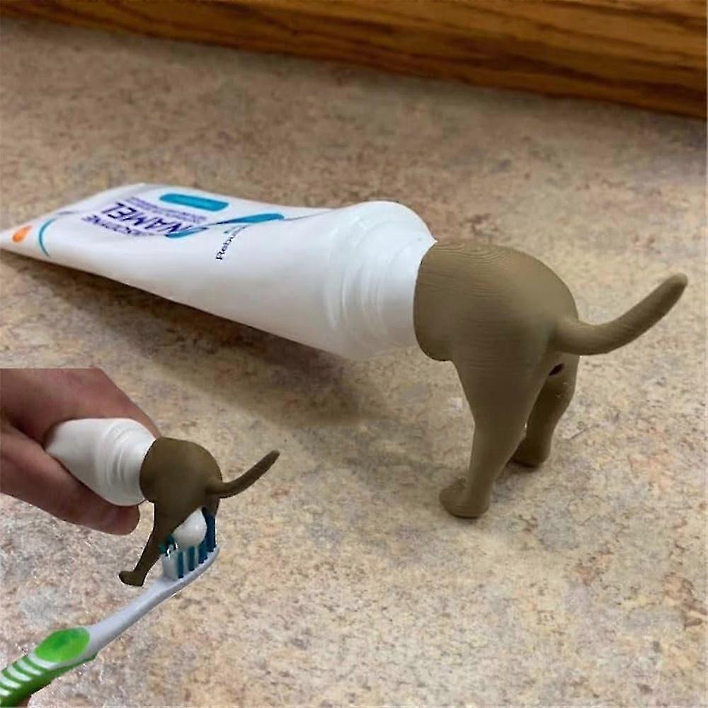 2023 Funny Pooping Dog Butt Toothpaste Topper Toothpaste Dispenser