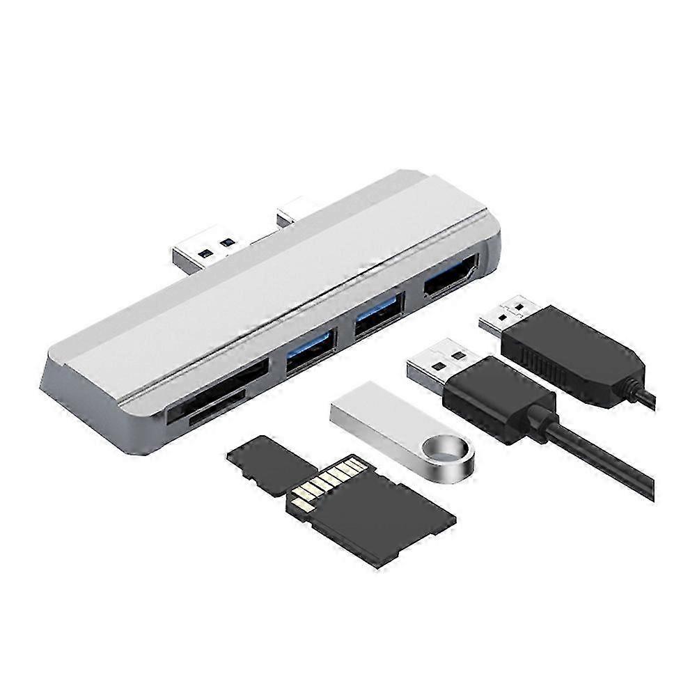 Docking Station for Microsoft Surface Pro 4/5/6 to USB3.1 Port HDMI-Compatible SD/TF Reader Splitter Adapter