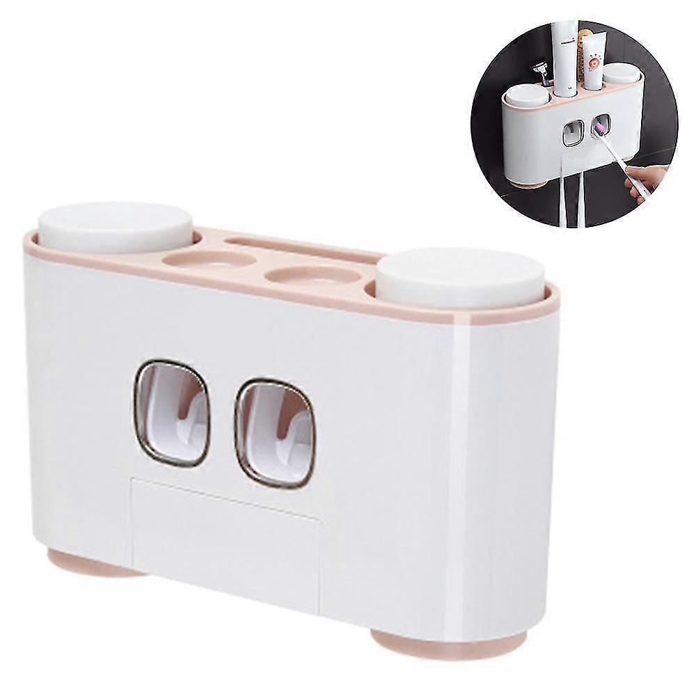 Multifunctional Wall-mounted Space-saving Toothbrush And Squeezer Kit