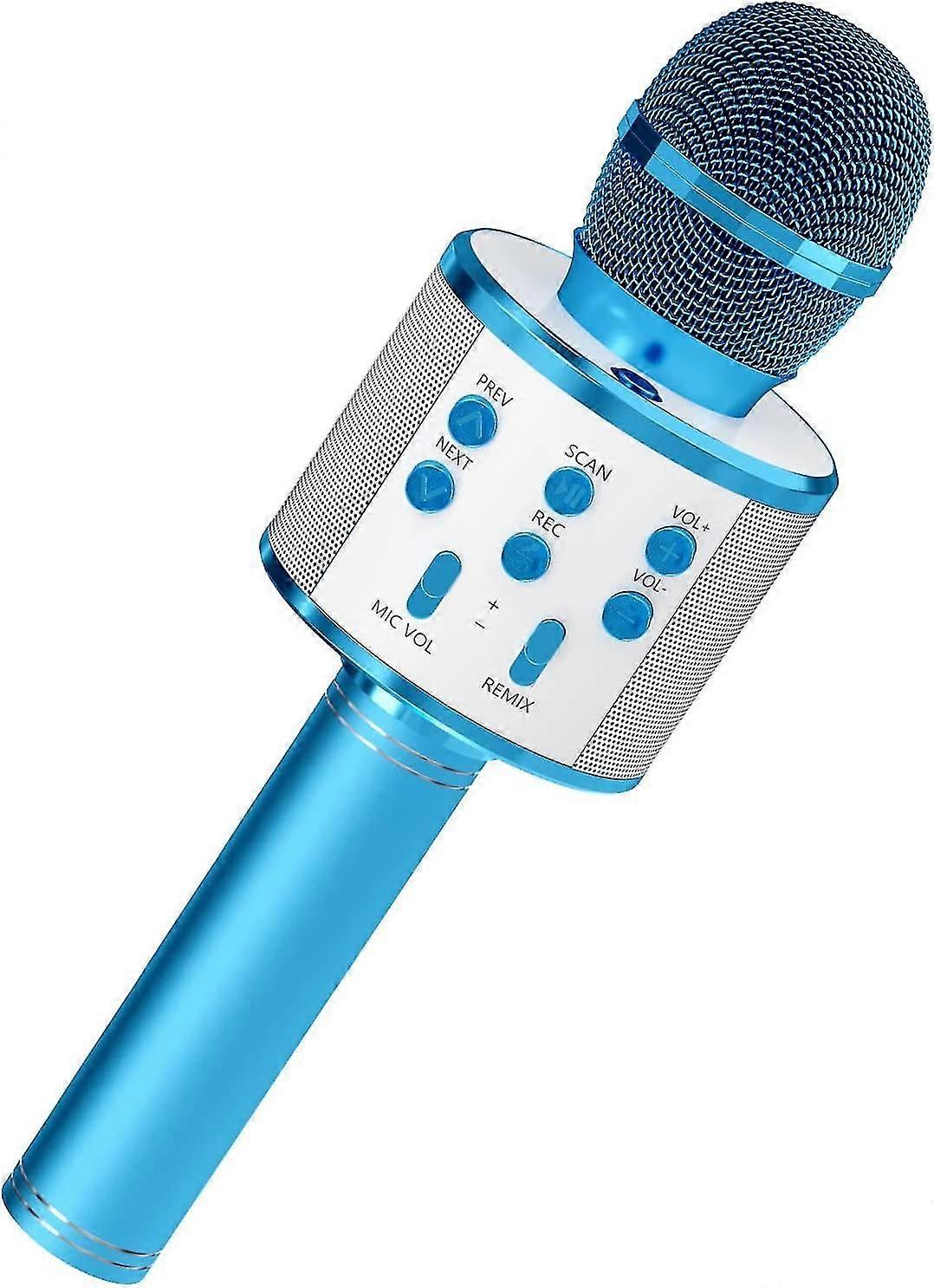 Karaoke microfoon met luidspreker - blauw