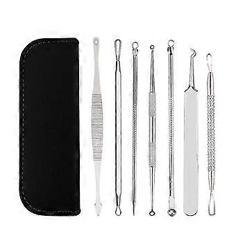 7pcs Stainless Facial Acne Spot Pimple Remover Extractor Tool Comedone