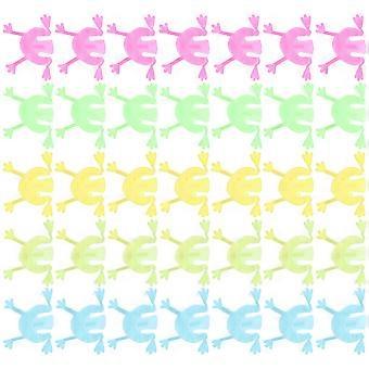 Kids Playing Jumping Frogs Plastic Toys Set 140Pcs Assorted Colors