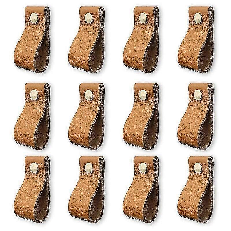 12 Pack Leather Knobs suitable for Dresser Drawers Drawer Pulls and Knobs Soft Dresser Knobs Replacement of