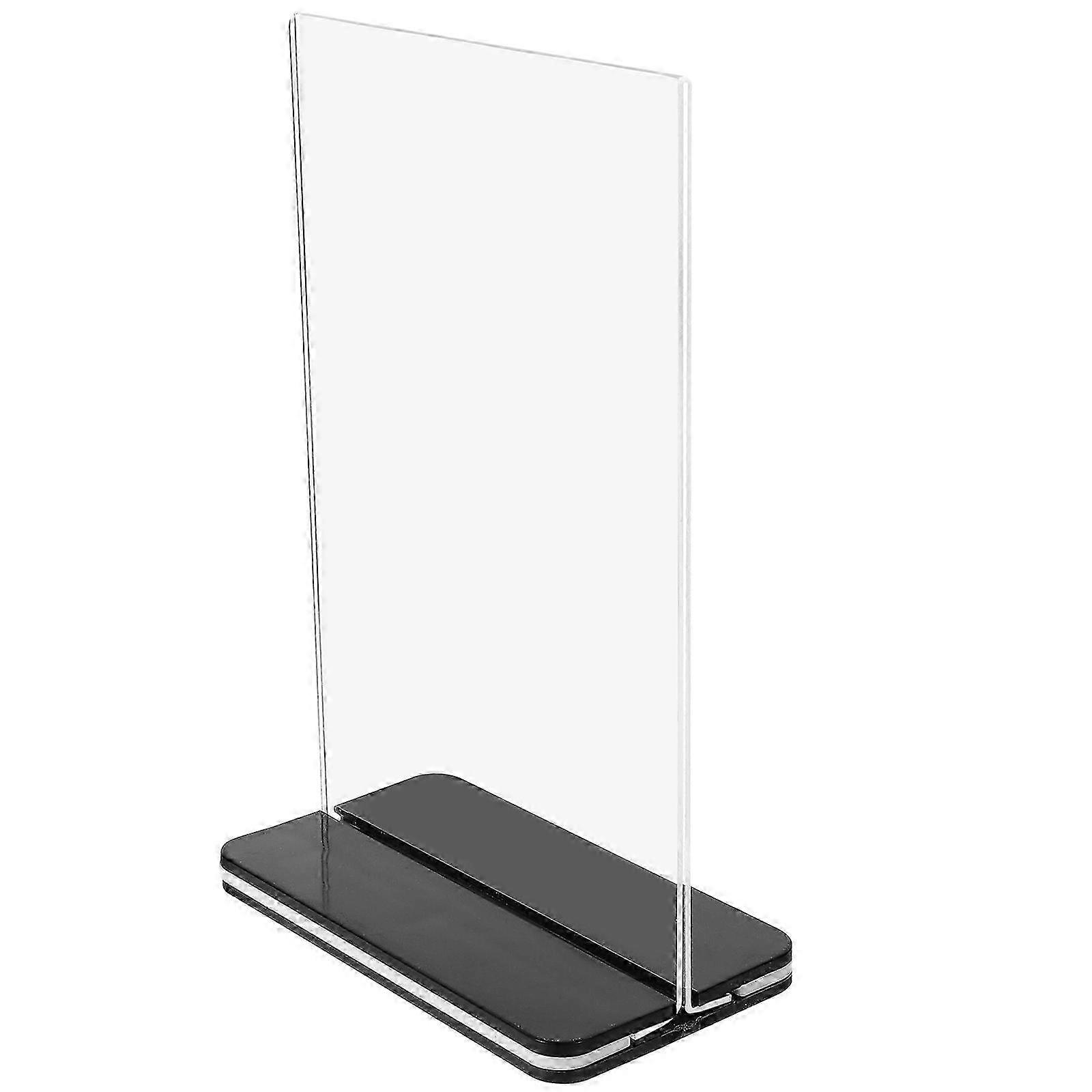 Transparent Acrylic Sign Holder compatible with Display with Stable Base 4Pcs Set