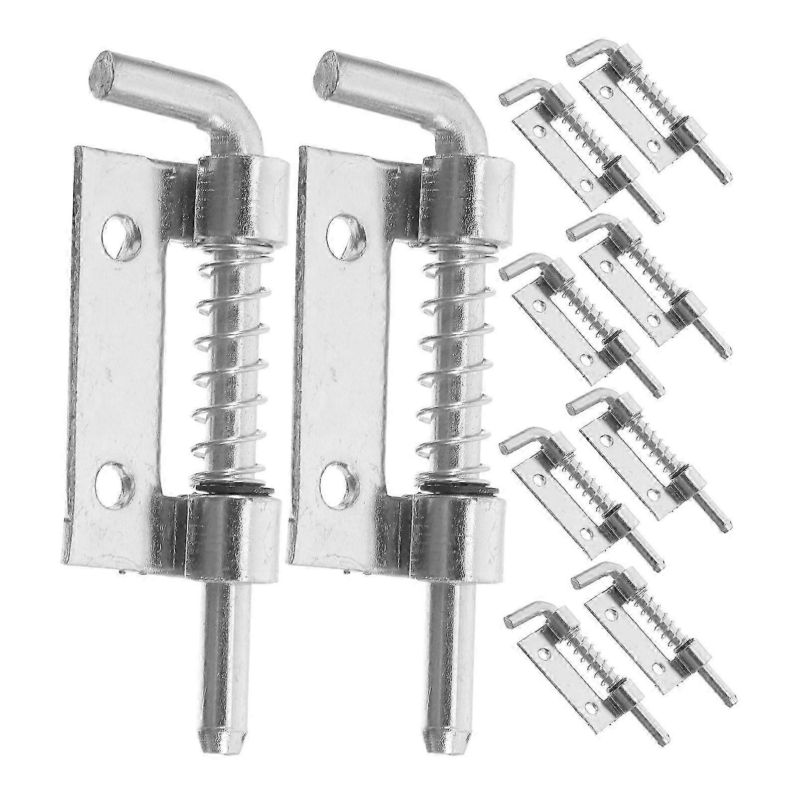 10pcs Spring Latch Spring Loaded Barrel Bolt Latch Movable Spring Bolt Hinge