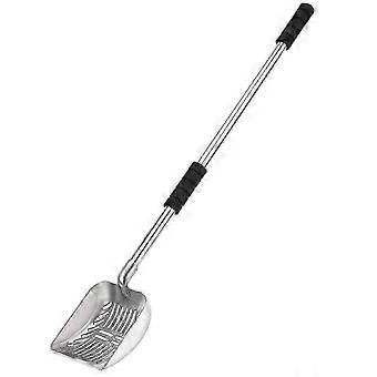 Reliable metal cat litter scoop with deep shovel & long handle detachable stainless steel non-stick cat li