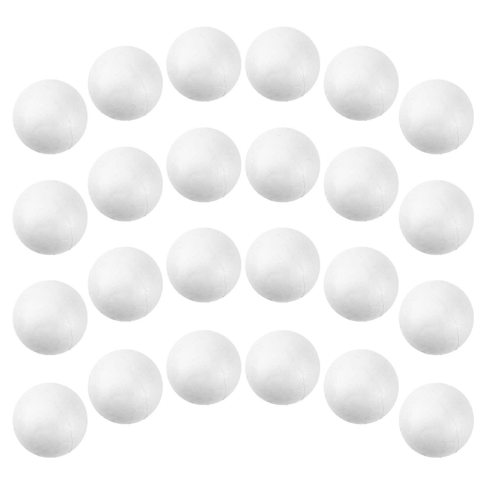 100Pcs 4cm Modeling Craft Solid Polystyrene Balls Round Spheres Wedding Decoration DIY Stuff(White)