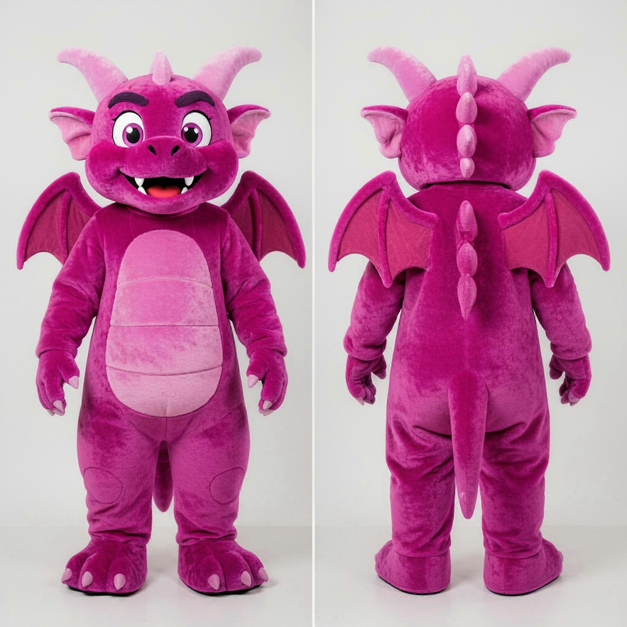MASTICOT Magenta Rounded Gargoyle Mascot