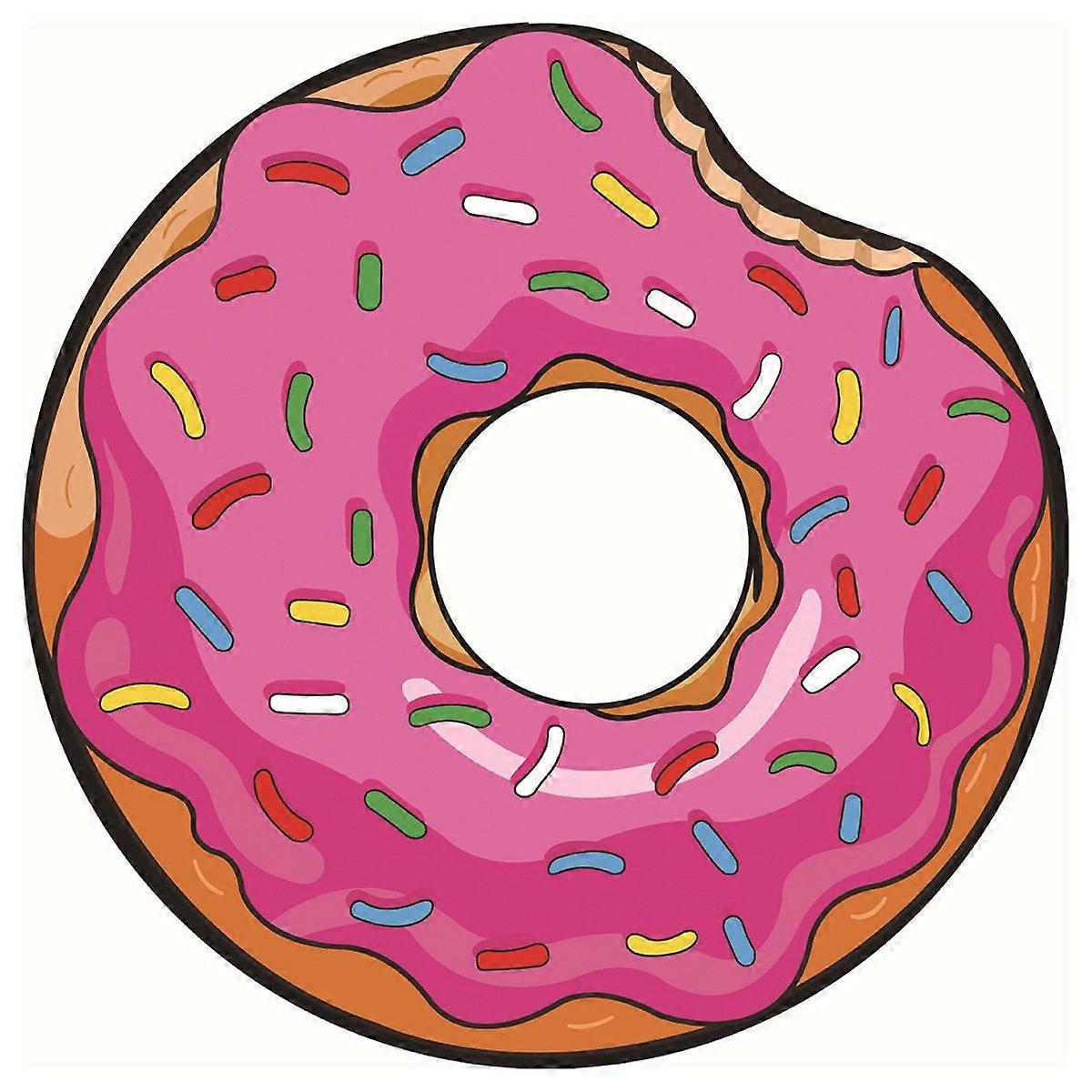 Microfibre Donut Motif Beach Towel Soft Absorbent Versatile