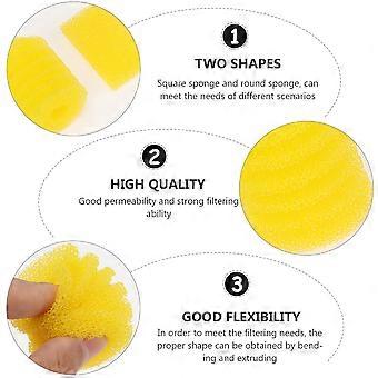 Filtered Cotton Sponge Filter for Aquarium Fish Tank 2Set Yellow Sponge