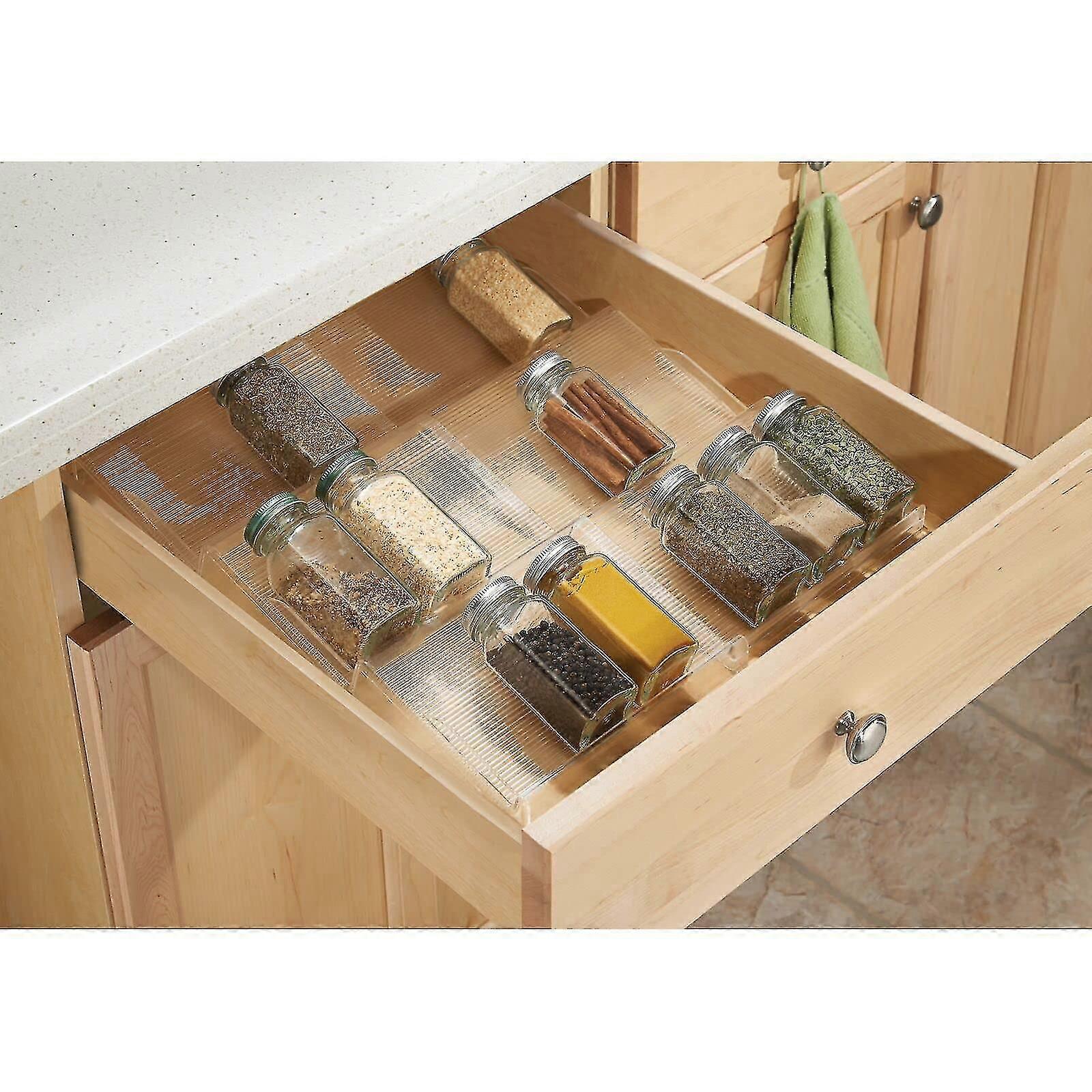 Uitbreidbare plastic condiment rack lade organizer