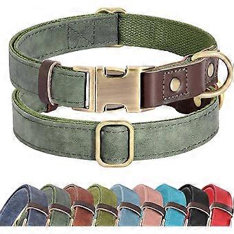 Z8 Soft PU Leather Dog Collars for Medium Dogs,Classic Adjustable Dog Collars with