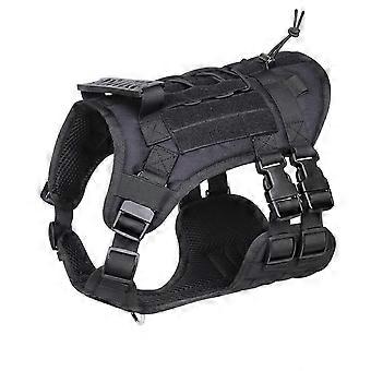 Comfortable And Secure Large Dog Harness With Easy To Wear Design Outdoor Dog Control Vests For Active Pet Owners Black S