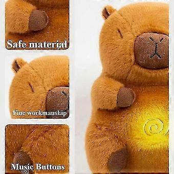 Soothing Sleep Capybara Plush with Breathing Motion & Lights for Kids & Adults