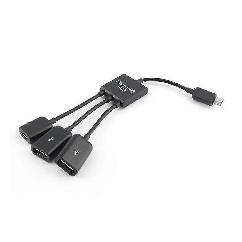 Micro USB 3-in-1 OTG Hub Cable